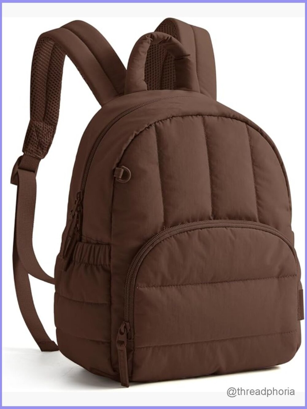 Mini Quilted Puffer Backpack, Lightweight Travel Daypack, Water-Resistant